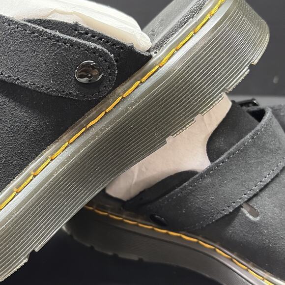 Dr Martens Carlson Mens Suede Mule Black Slingback Comfort Slip On Shoes Size 6 main image 5